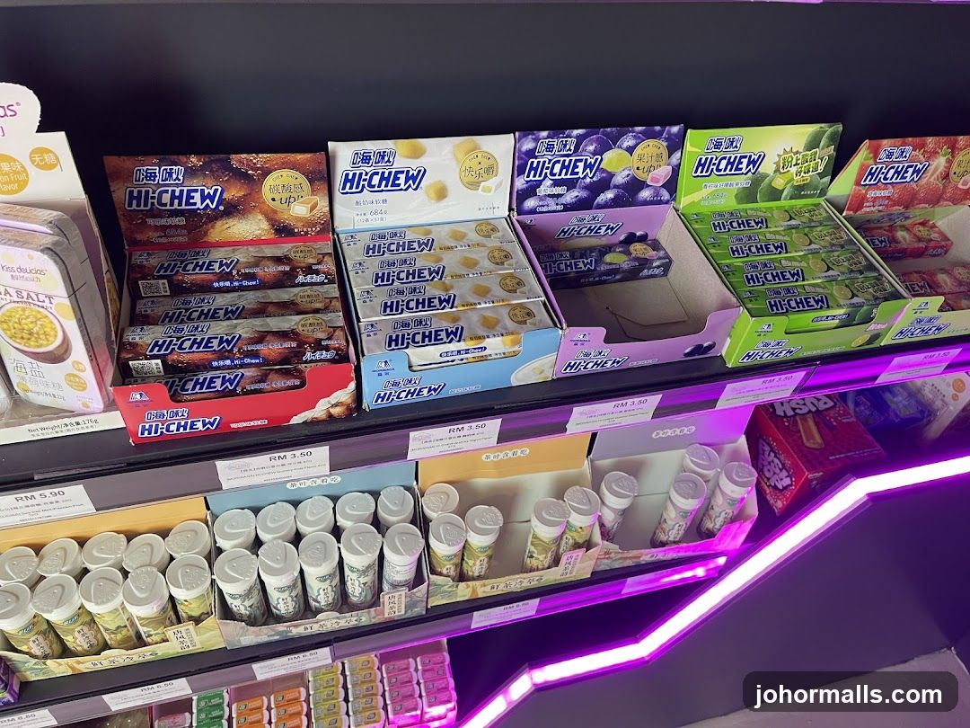 Assortment of Candies and Snacks