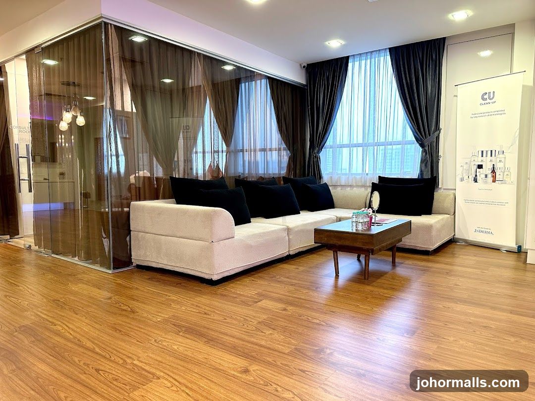 Waiting Area with Sofa and Banner