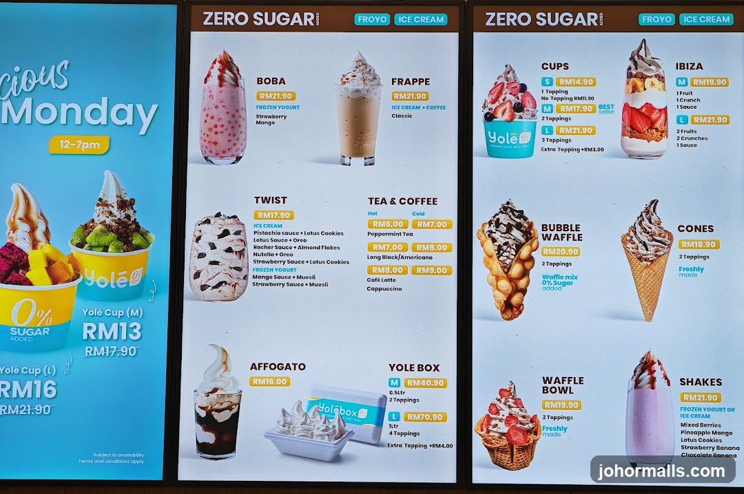 Yolé Menu