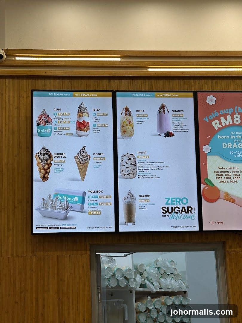 Yole Menu