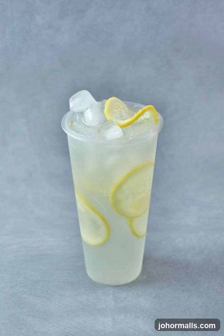 Lemonade with Ice and Lemon Slices
