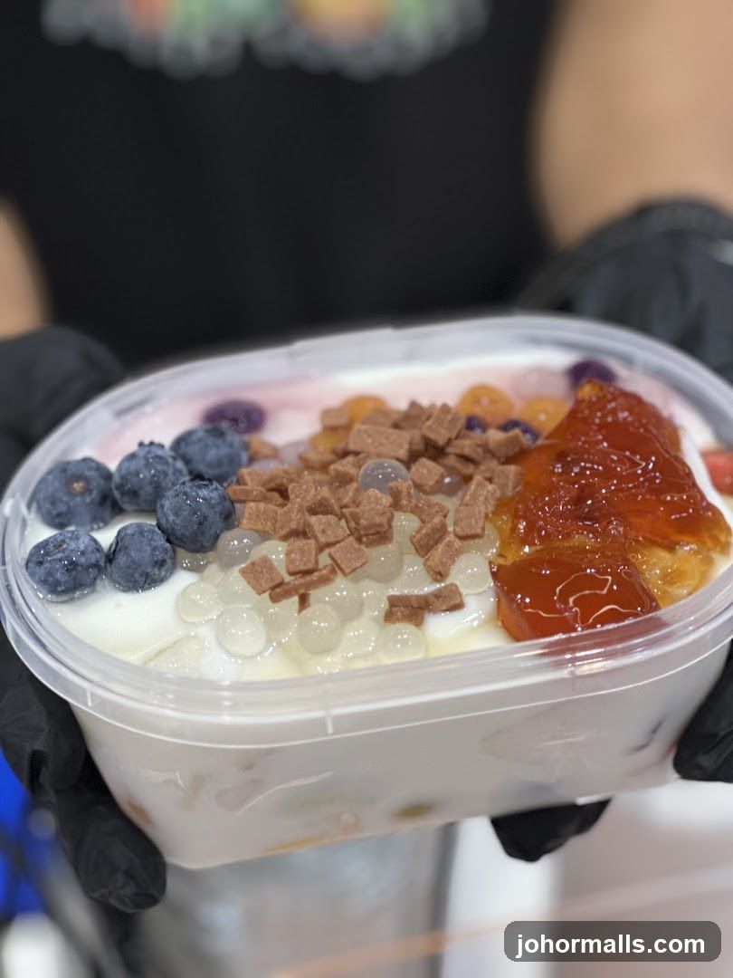 Dessert with Fruit and Boba
