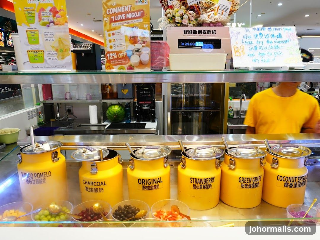Yogurt toppings bar
