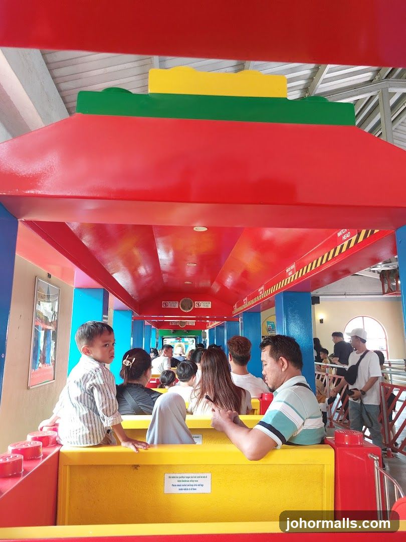 People on a colorful ride
