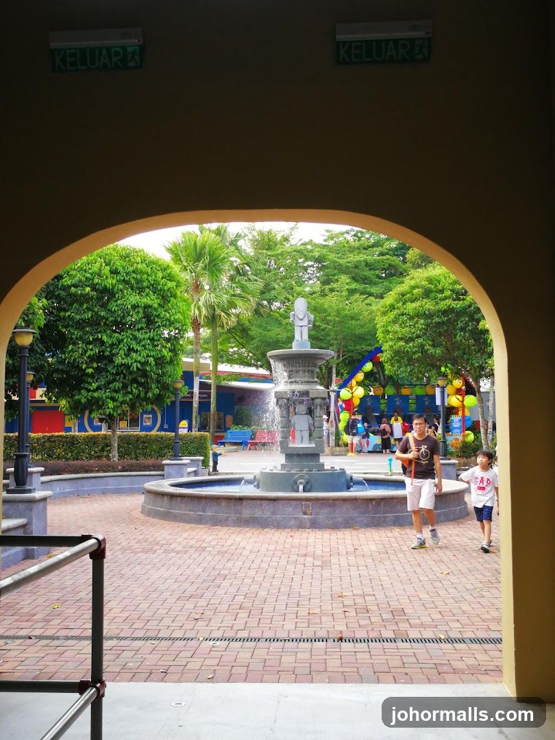 Theme Park Courtyard with Fountain