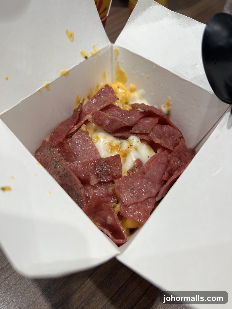 Macaroni and Cheese with Salami