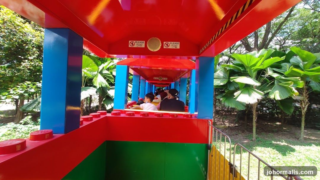 Train ride through a park