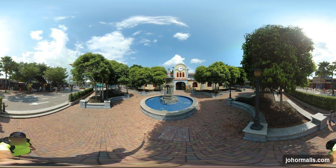 Amusement Park Plaza with Fountain