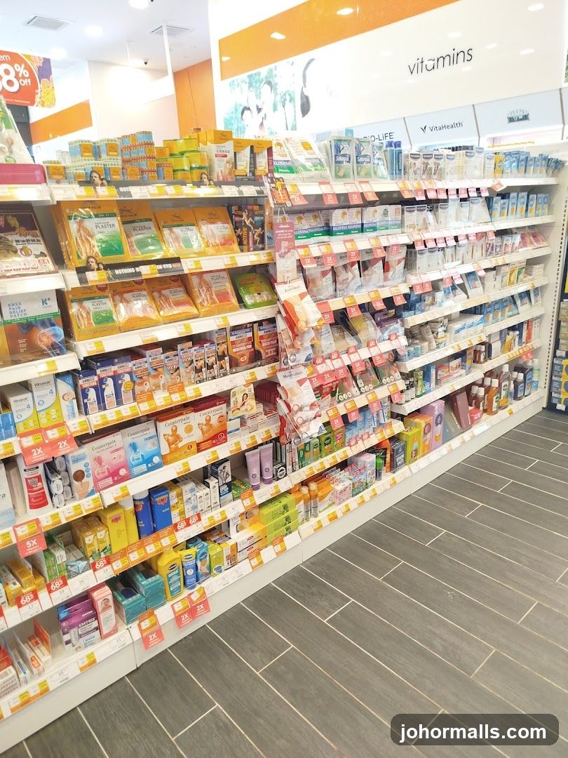 Health and Wellness Products on Shelves