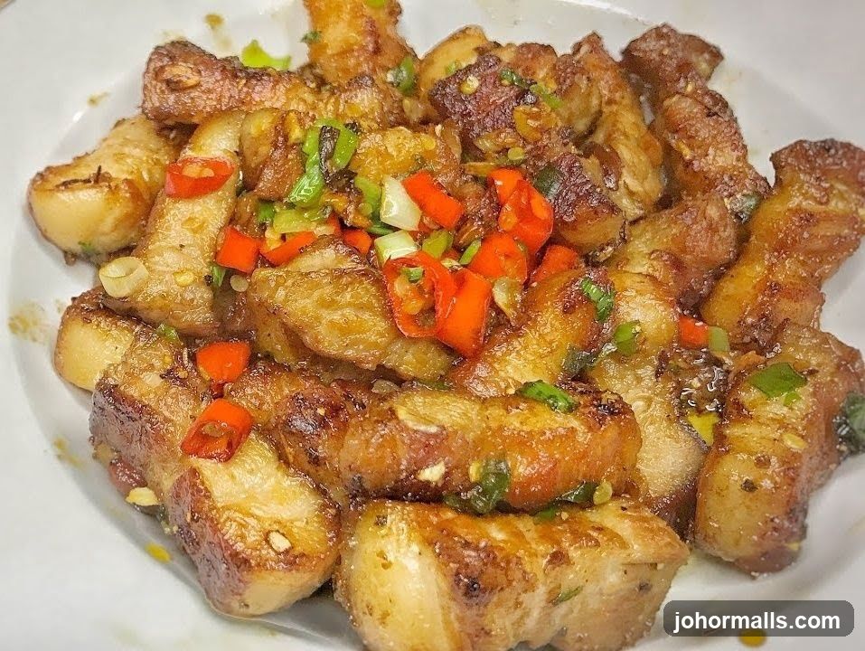 Crispy Pork Belly with Chili and Scallions