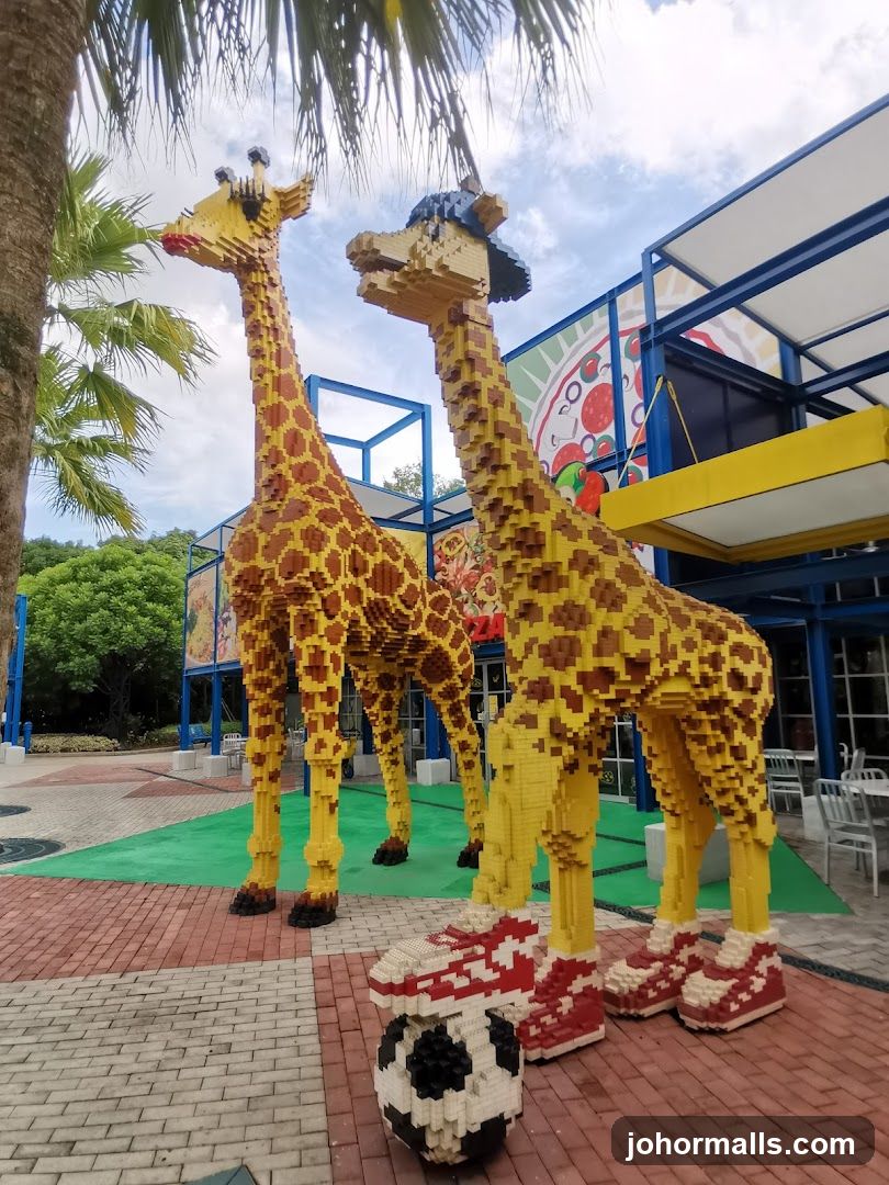 Lego Giraffes and Soccer Ball