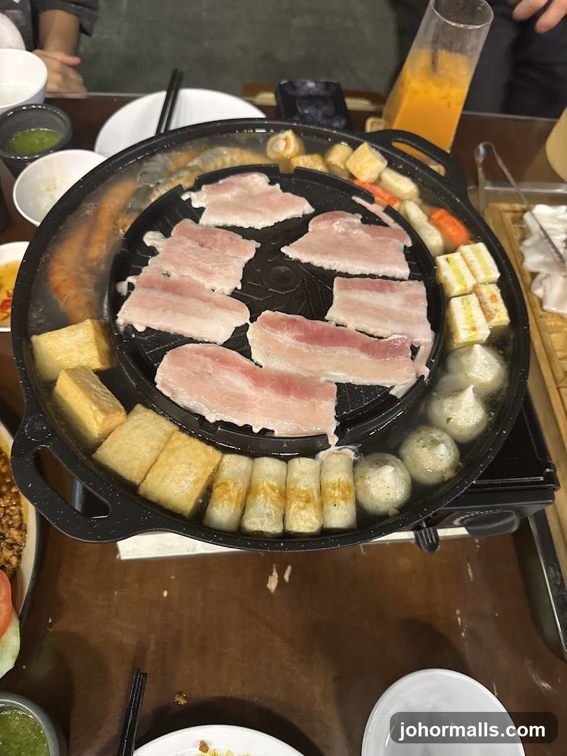 Grill with Meat and Sides