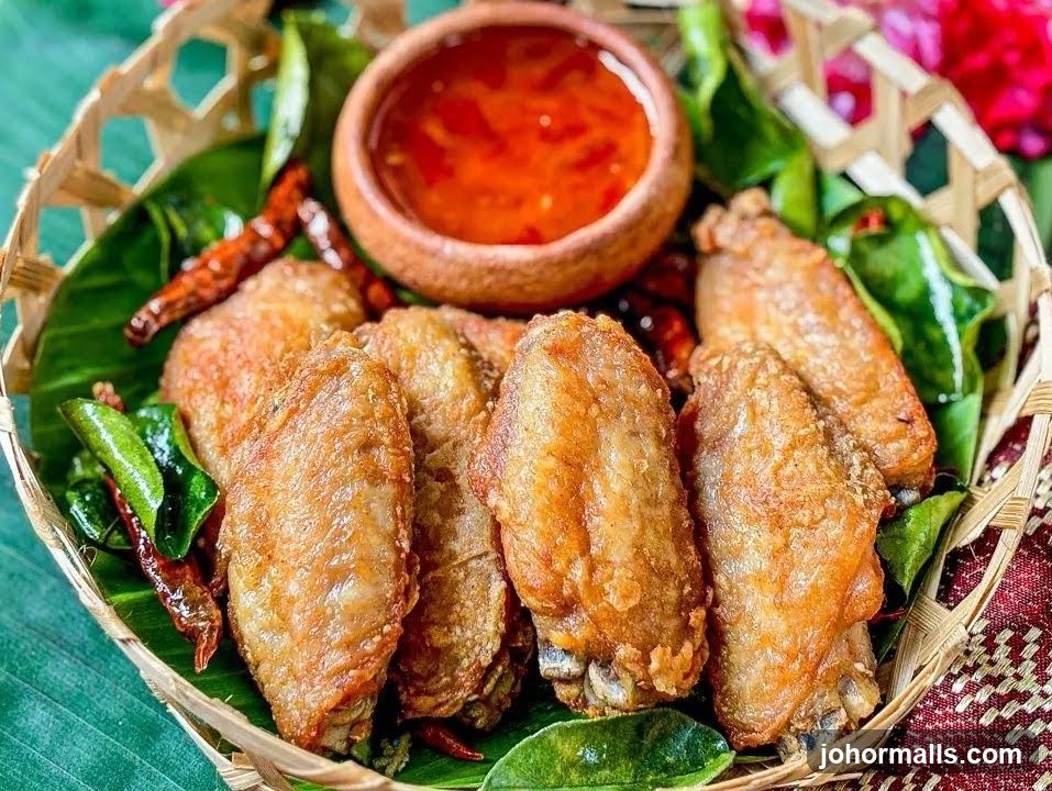 Fried Chicken Wings with Dipping Sauce