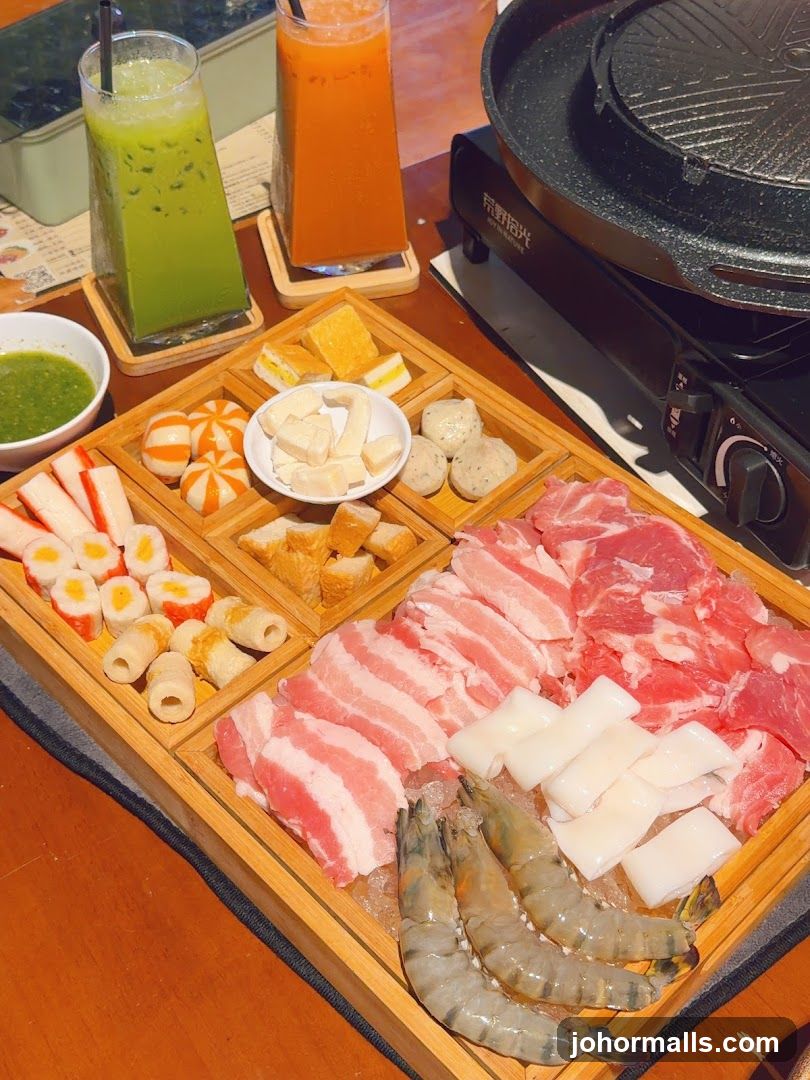 Grill Platter with Drinks
