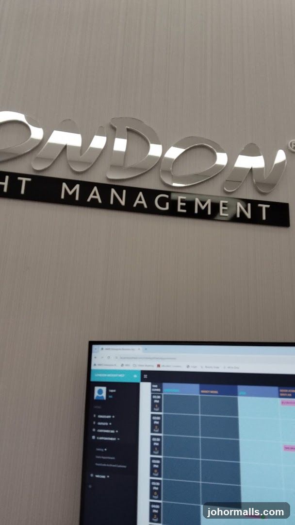 Company Signage and Computer Screen
