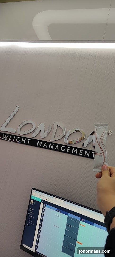 London Weight Management Sign and Coffee Packet