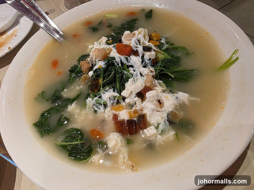 Soup with Greens and Egg