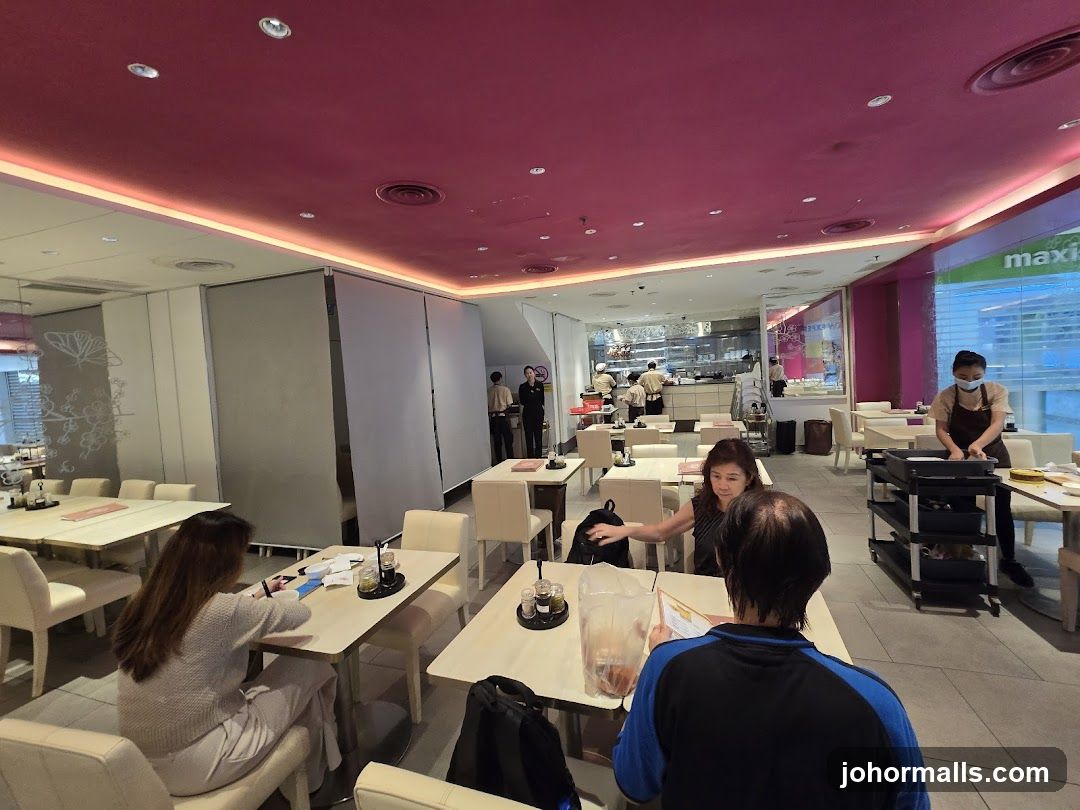 Restaurant Interior with Diners and Staff