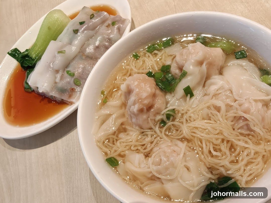 Wonton Noodle Soup and Rice Rolls