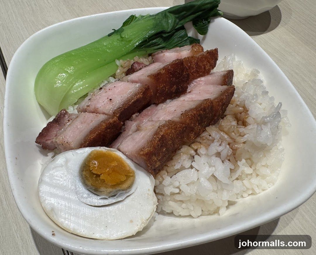 Roast Pork Rice with Salted Egg