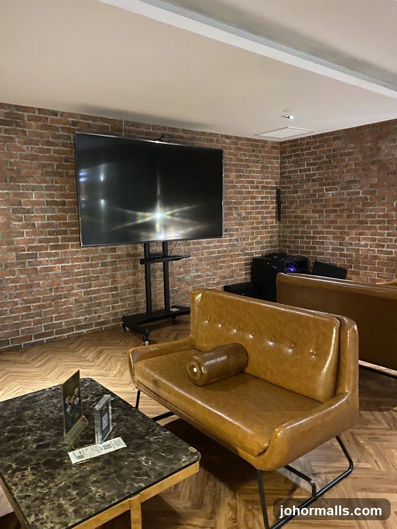 Modern Lounge Area with Large TV
