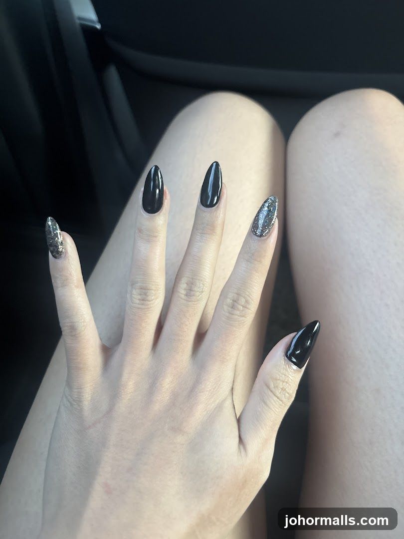 Black Stiletto Nails