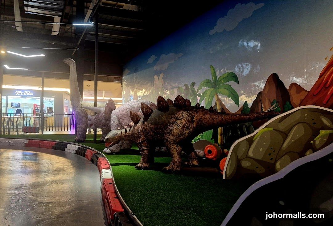 Dinosaur-themed attraction with go-kart track