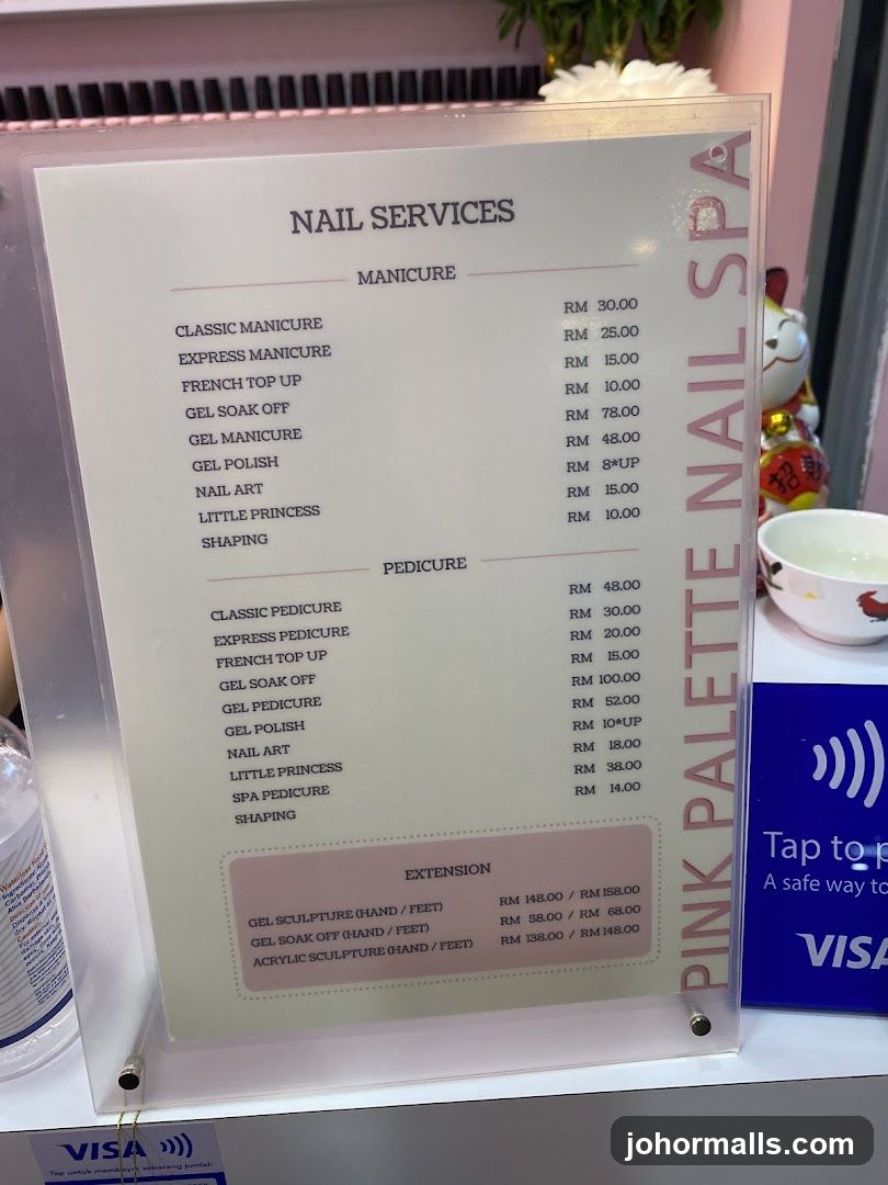 Pink Palette Nail Spa Services