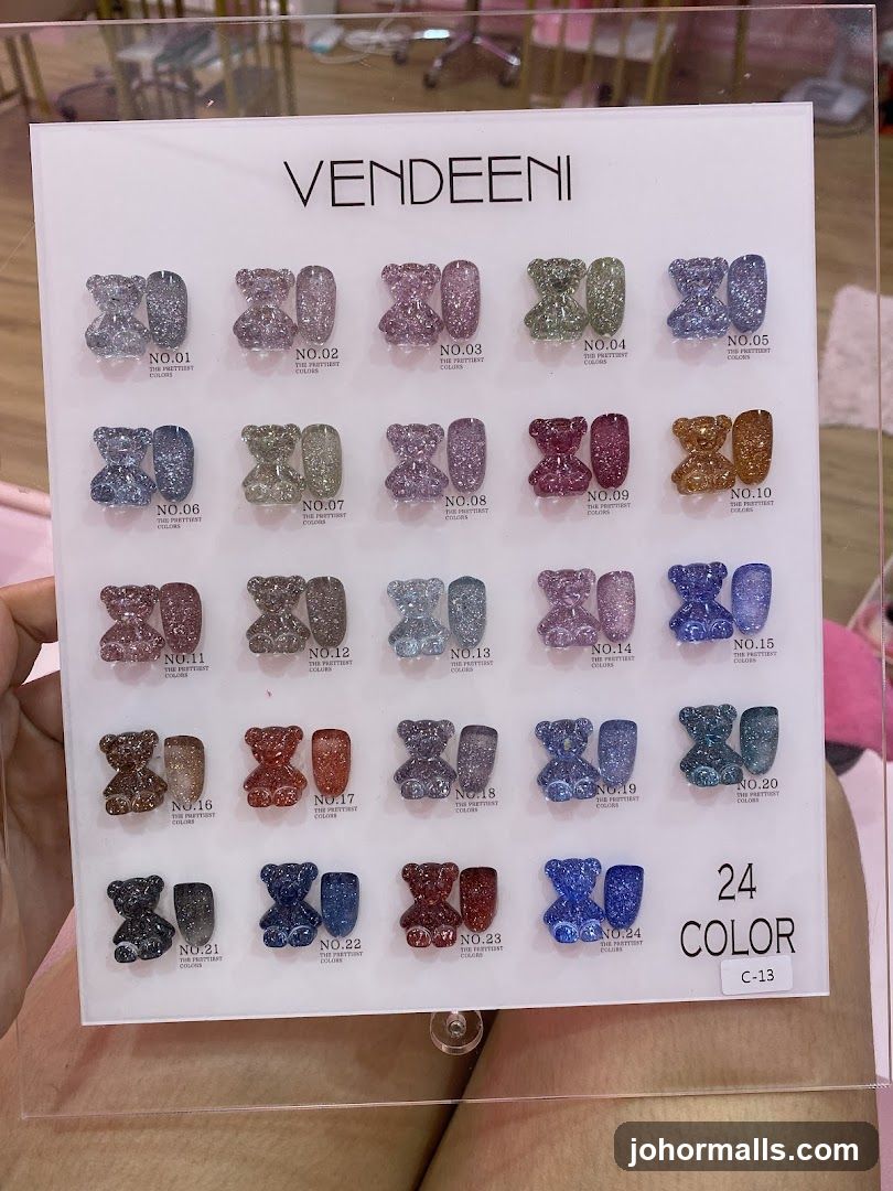 Vendeeni Nail Polish Color Display