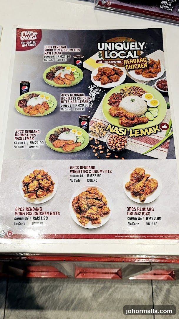 Rendang Chicken Menu
