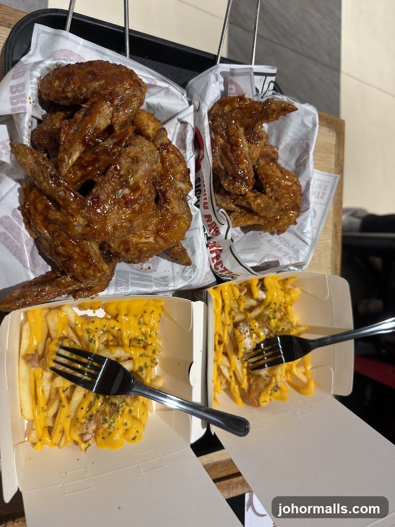 Chicken Wings and Cheese Fries