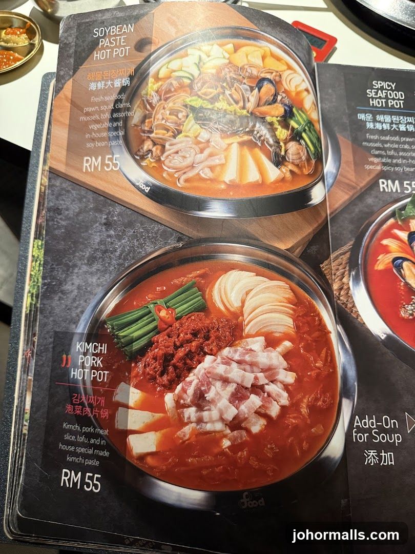 Hot Pot Menu