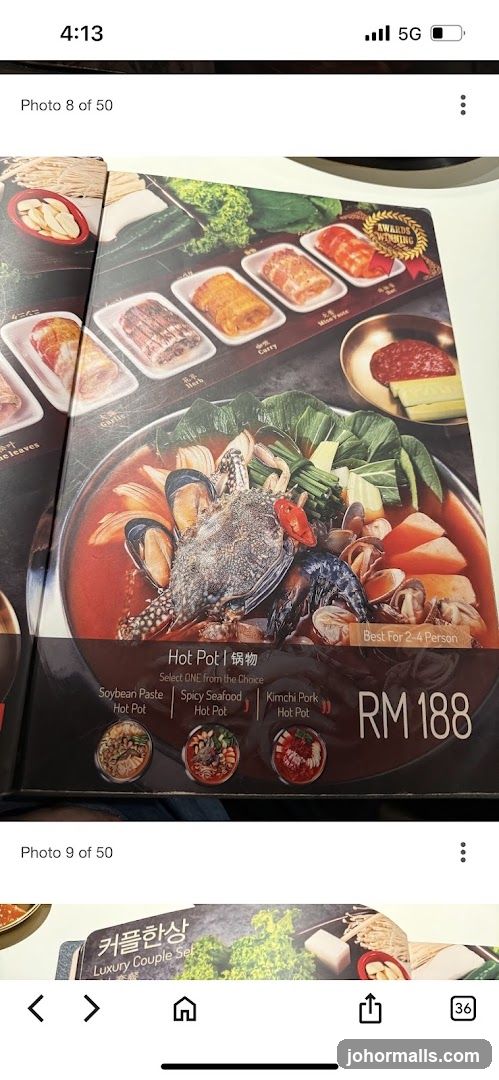 Hot Pot Menu