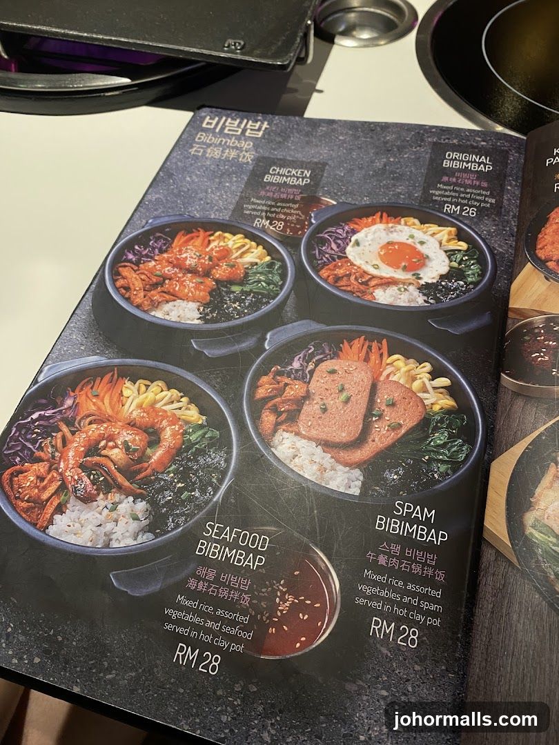 Bibimbap Menu