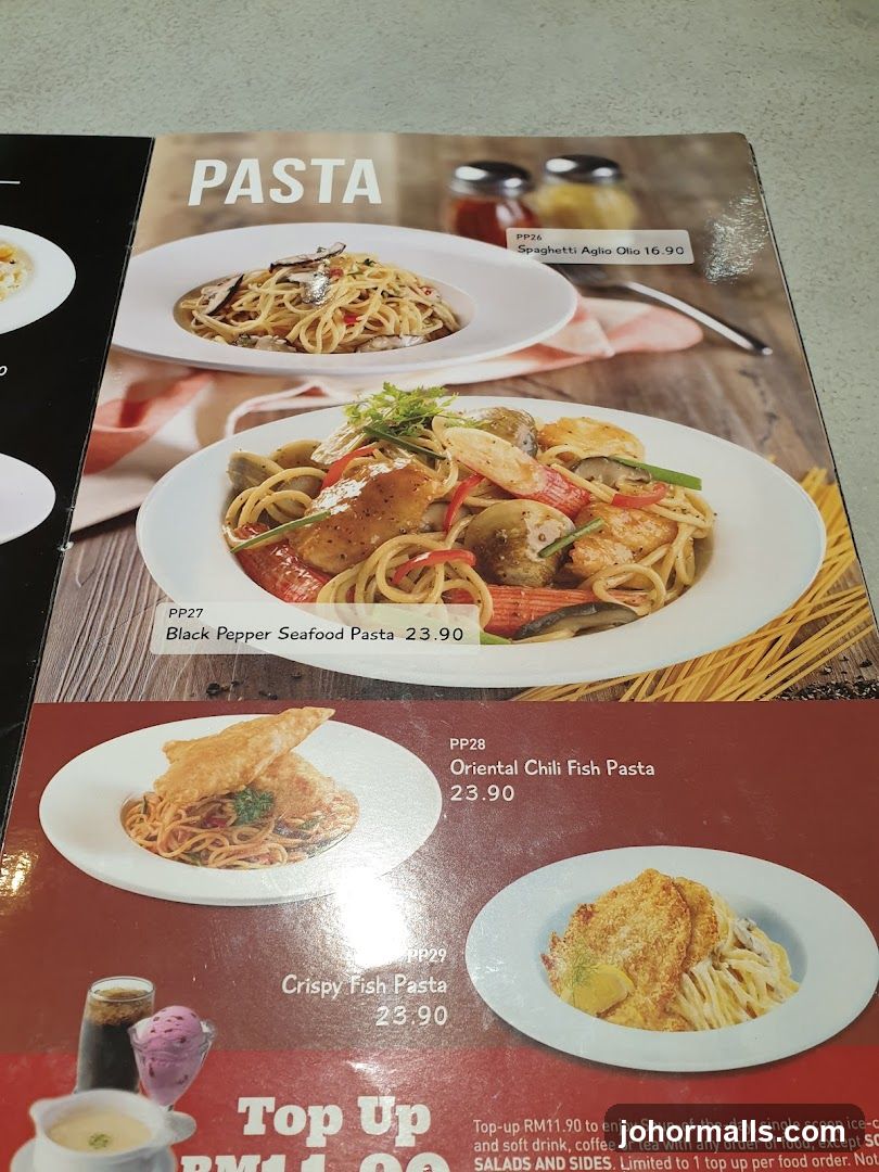 Pasta Menu