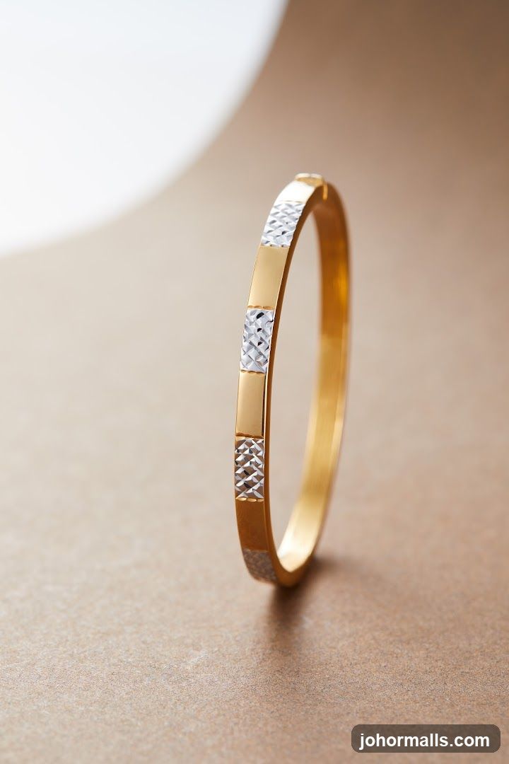 Gold and Silver Bangle