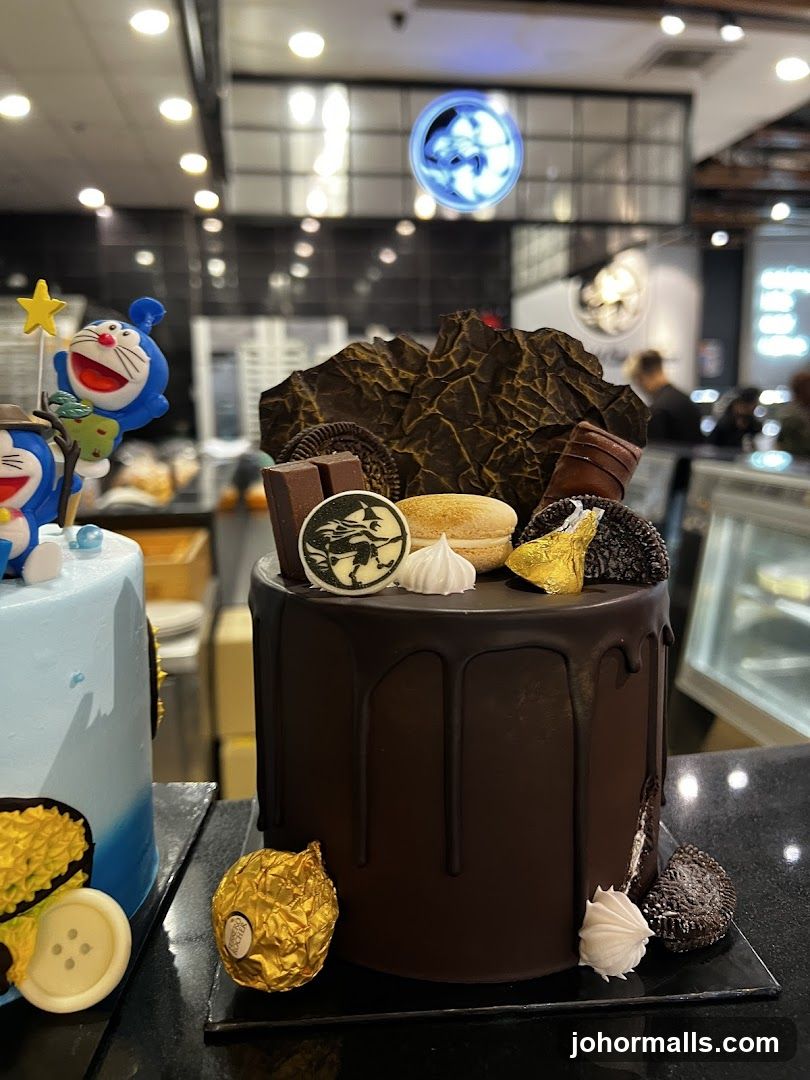 Chocolate Drip Cake with Doraemon Topper