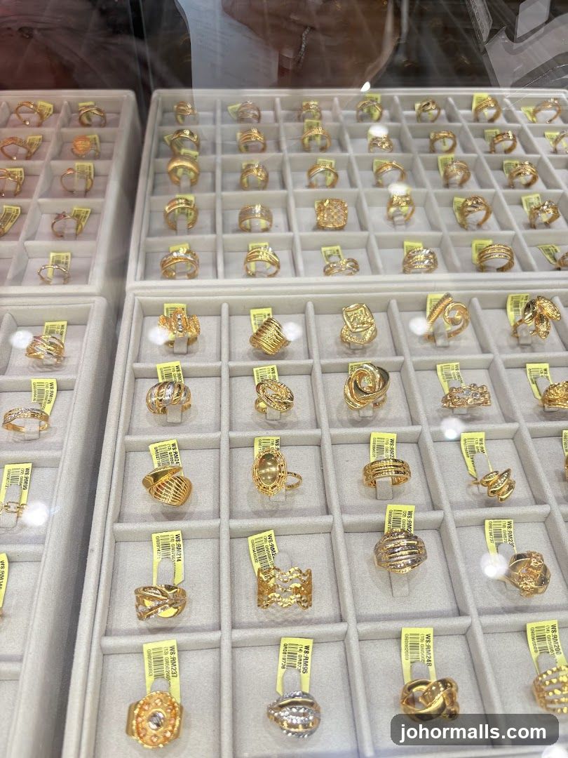 Gold Rings Display