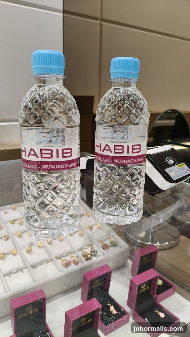 Bottled Water and Jewelry Display