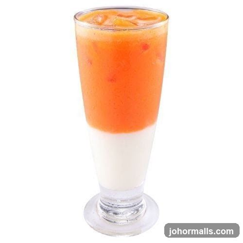 Orange and White Layered Drink