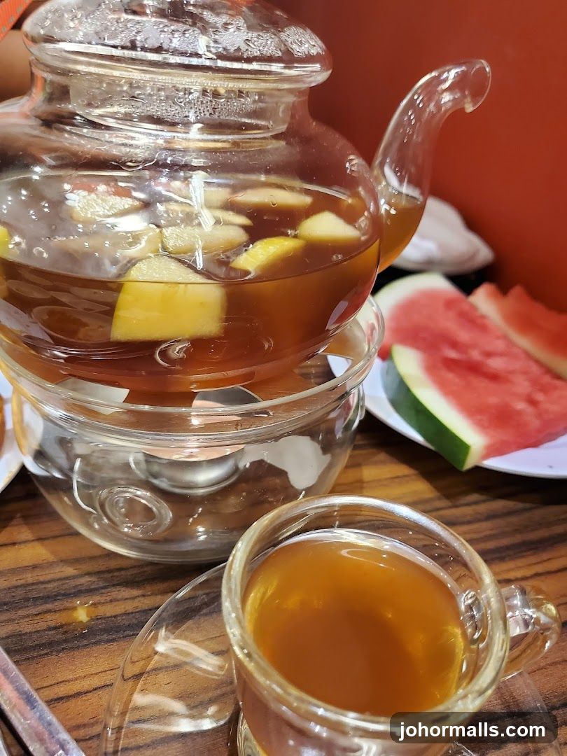 Tea and Watermelon Slices