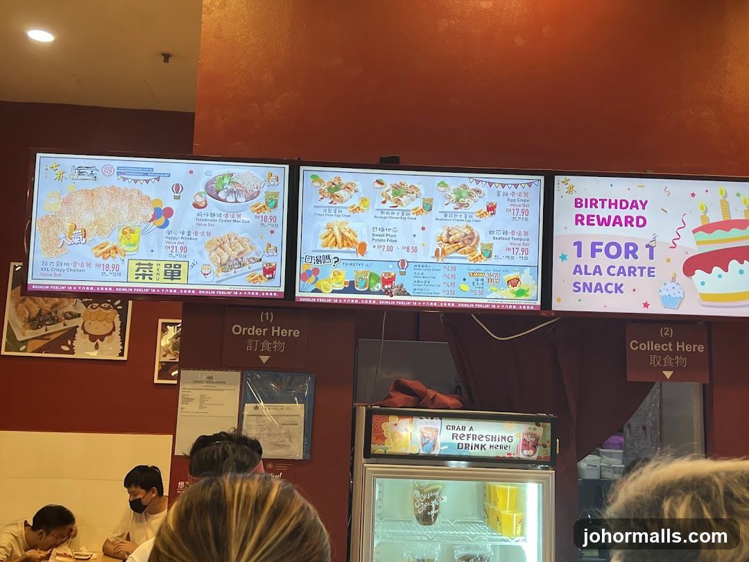 Food Menu and Birthday Reward