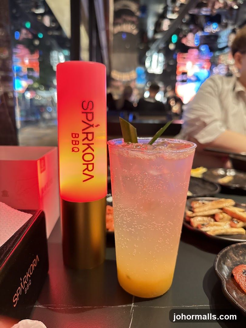 Sparkora BBQ Drink and Food