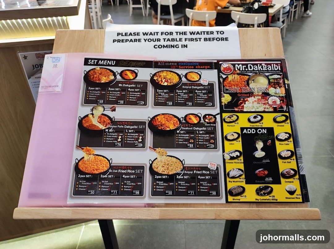 Mr. Dakgalbi Set Menu