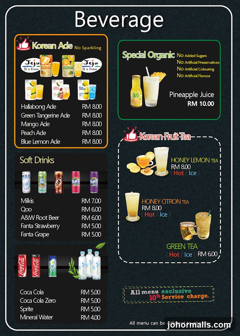 Beverage Menu