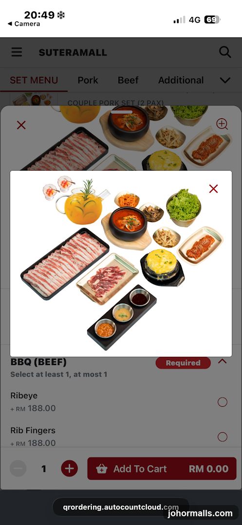 BBQ (BEEF) Set Menu
