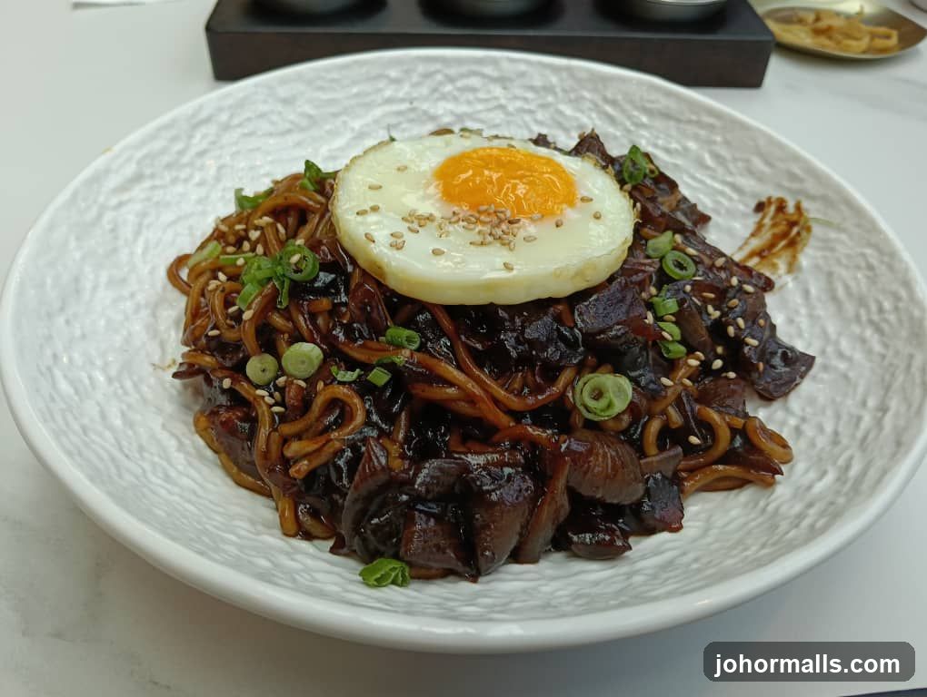 Jajangmyeon with Fried Egg