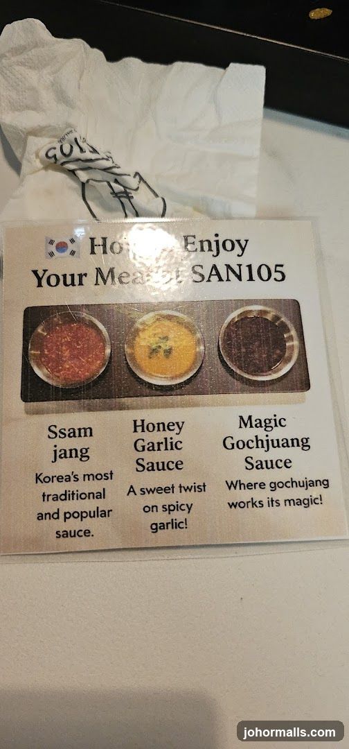 Sauce Selection