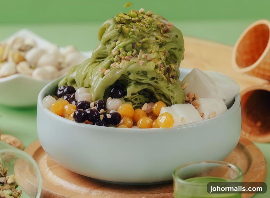 Matcha Shaved Ice Dessert