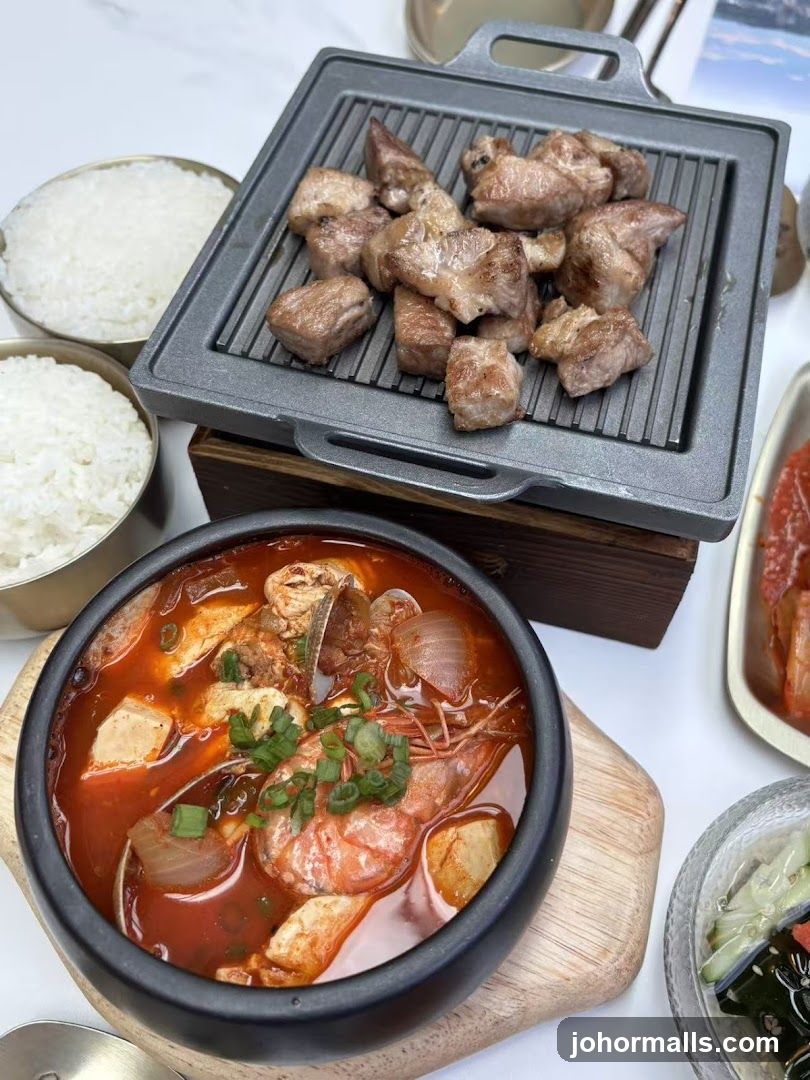 Korean Stew and Grilled Meat